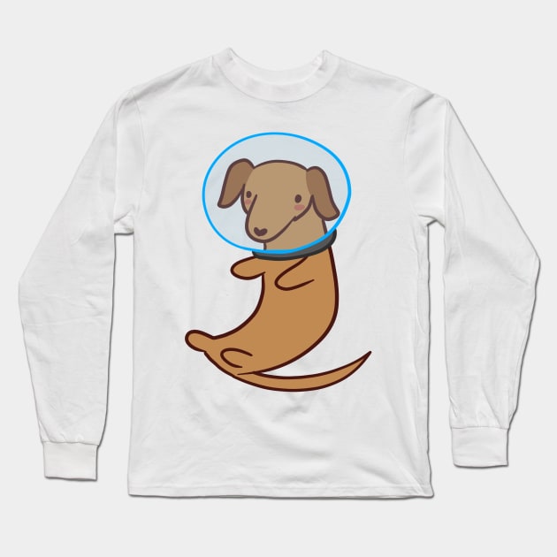 Astronauts Dog Long Sleeve T-Shirt by Mayarart